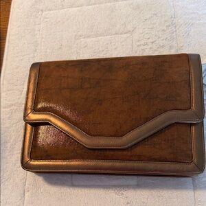 Elegant Brown Leather Men's Briefcase